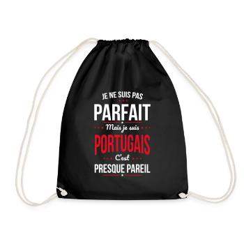 Je ne suis pas parfait mais je suis Portugais - Sac de sport léger - noir - Devant