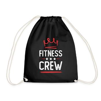 Fitness Crew - Turnbeutel - Schwarz - Vorne