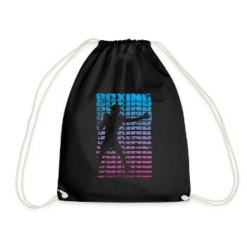 Boxing Boxer Shadow Vintage - Combat Sport - Drawstring Bag - black - Front