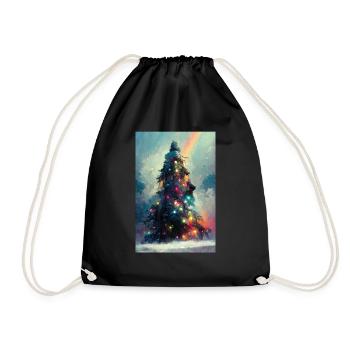 Arbre de Noël vibrant - Sac de sport léger - noir - Devant
