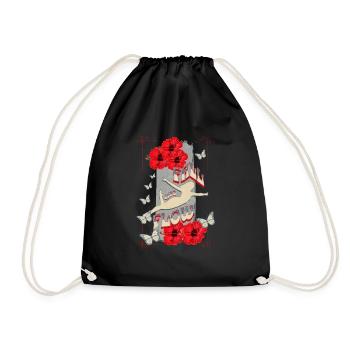 Fall into Flow, Dance Design, Vintage, Retro - Turnbeutel - Schwarz - Vorne