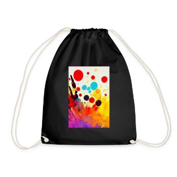Abstract bright colour bold - Turnbeutel - Schwarz - Vorne