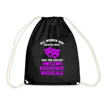 Theater Broadway-Musical Geschenk - Turnbeutel - Schwarz - Vorne