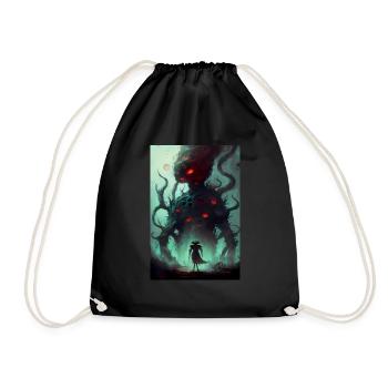 Creepy Demon from Hell - Drawstring Bag - black - Front