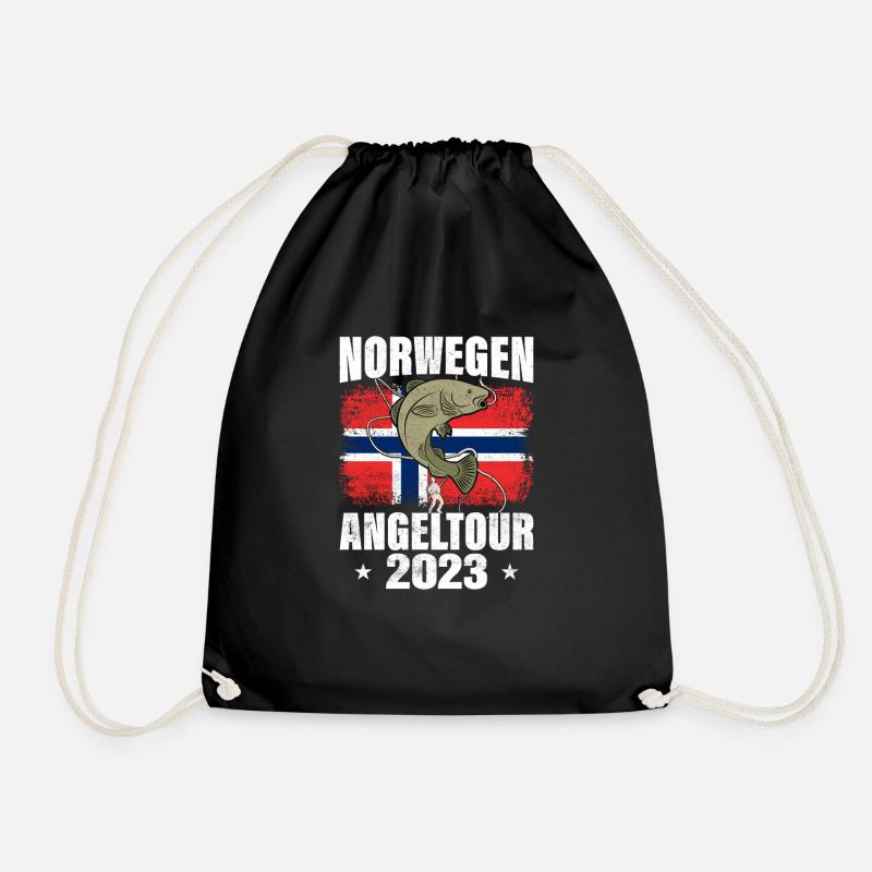 Norwegen Angeltour 2023 - Turnbeutel - Schwarz