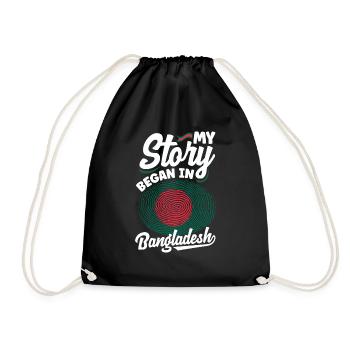 Bangladeshi Bangladesh Bangladeshi Flag Quote - Drawstring Bag - black - Front