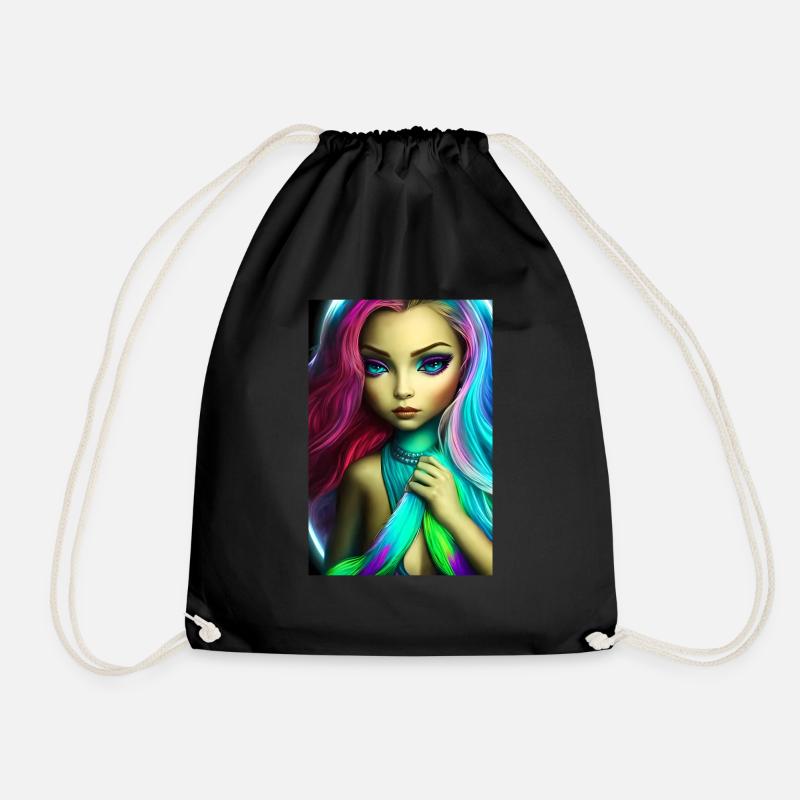 rainbow girl 4 - Turnbeutel - Schwarz