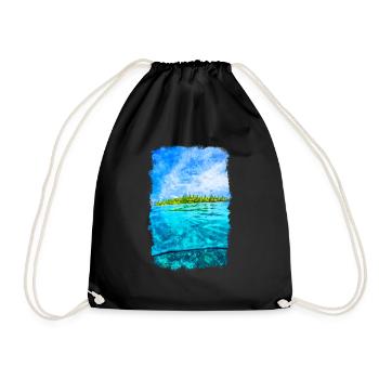 Fiji Water Island Beach - Drawstring Bag - black - Front