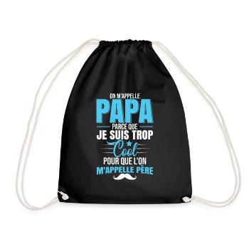 Père Humour Cadeau Papa - Sac de sport léger - noir - Devant