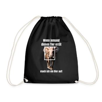 Wenn jemand dieses Tier errät mach ich ein Bier au - Sac de sport léger - noir - Devant