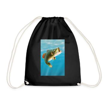 Koi-Karpfen - Turnbeutel - Schwarz - Vorne