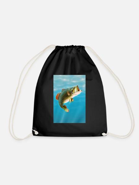 Koi Carp - Drawstring Bag - black