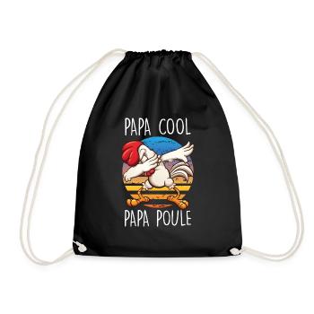 Dabbing Papa Poule Papa Cool Fête des Pères - Sac de sport léger - noir - Devant