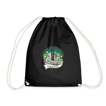 Stowe Vermont Ski-Logo - Turnbeutel - Schwarz - Vorne