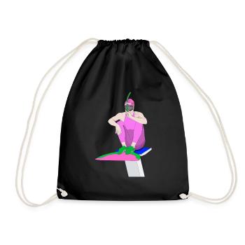 Nager avec palmes - Sac de sport léger - noir - Devant