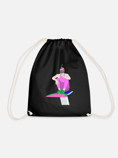Flossenschwimmen - Turnbeutel - Schwarz