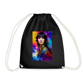 Colorful Beauty 2 - Drawstring Bag - black - Front