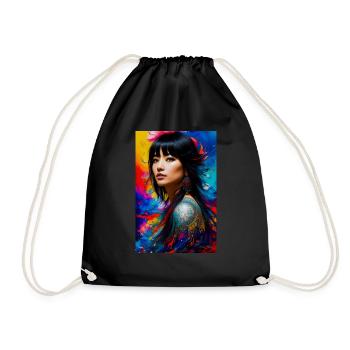 Colorful Beauty 4 - Drawstring Bag - black - Front