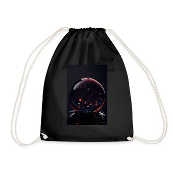 Bulles dans un blister rouge 2 - Sac de sport léger - noir - Devant