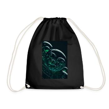 Bulles dans une bulle verte 2 - Sac de sport léger - noir - Devant