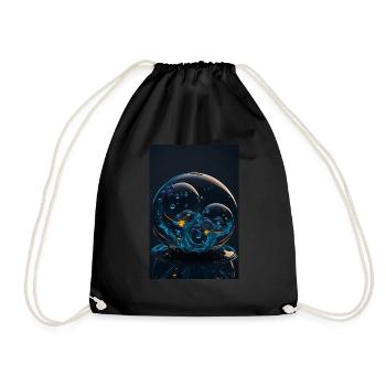 Bulles dans une bulle néon 2 - Sac de sport léger - noir - Devant