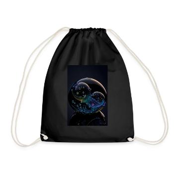 Bulles dans un arc-en-ciel à bulles 2 - Sac de sport léger - noir - Devant