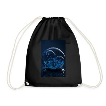 Bulles dans une bulle bleue 2 - Sac de sport léger - noir - Devant