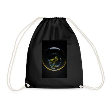 Nuages dans une bulle jaune 1 - Sac de sport léger - noir - Devant