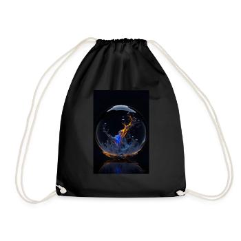 Nuages dans un feu de bulle 1 - Sac de sport léger - noir - Devant