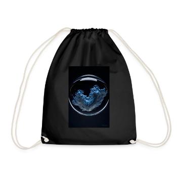 Clouds in a bubble chrome 2 - Drawstring Bag - black - Front