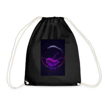 Nuages dans une bulle magenta 1 - Sac de sport léger - noir - Devant