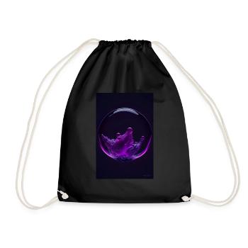 Nuages dans une bulle magenta 3 - Sac de sport léger - noir - Devant