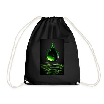 Gouttes vertes 4 - Sac de sport léger - noir - Devant