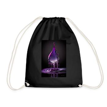 Gouttes violettes 2 - Sac de sport léger - noir - Devant