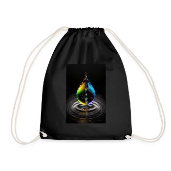 Gouttes néon 3 - Sac de sport léger - noir - Devant
