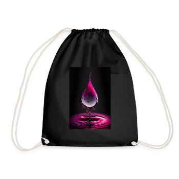 Gouttes magenta 4 - Sac de sport léger - noir - Devant