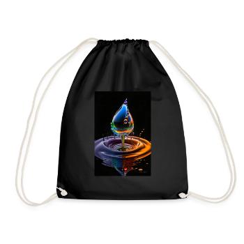 Gouttes néon 4 - Sac de sport léger - noir - Devant