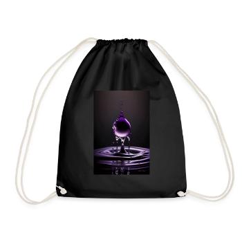 Gouttes violettes 3 - Sac de sport léger - noir - Devant