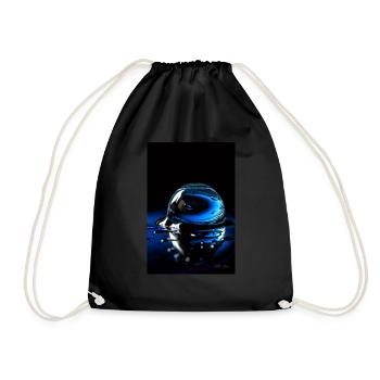 Drops blue 7 - Drawstring Bag - black - Front