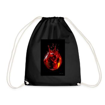 Drops magma 7 - Drawstring Bag - black - Front
