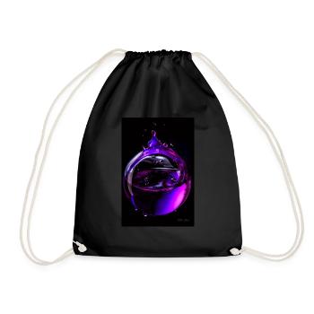Gouttes violettes 6 - Sac de sport léger - noir - Devant