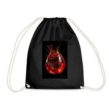 Gouttes de magma 5 - Sac de sport léger - noir - Devant