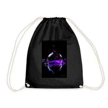 Gouttes violettes 5 - Sac de sport léger - noir - Devant