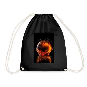 Drops orange 7 - Drawstring Bag - black - Front
