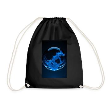 Kaos in einer Blase blau 1 - Turnbeutel - Schwarz - Vorne