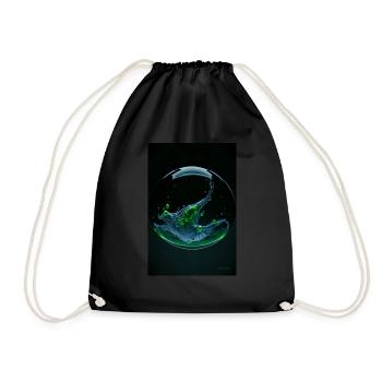 Kaos dans un vert bulle3 - Sac de sport léger - noir - Devant