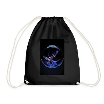 Kaos in einer Blase neon1 - Turnbeutel - Schwarz - Vorne