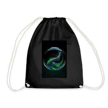Kaos dans une bulle verte 1 - Sac de sport léger - noir - Devant