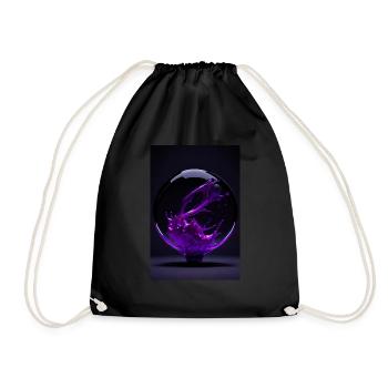 Kaos in a bubble magenta 4 - Drawstring Bag - black - Front