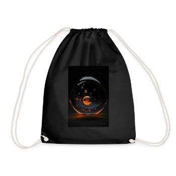 Kaos in einer Blase orange 2 - Turnbeutel - Schwarz - Vorne